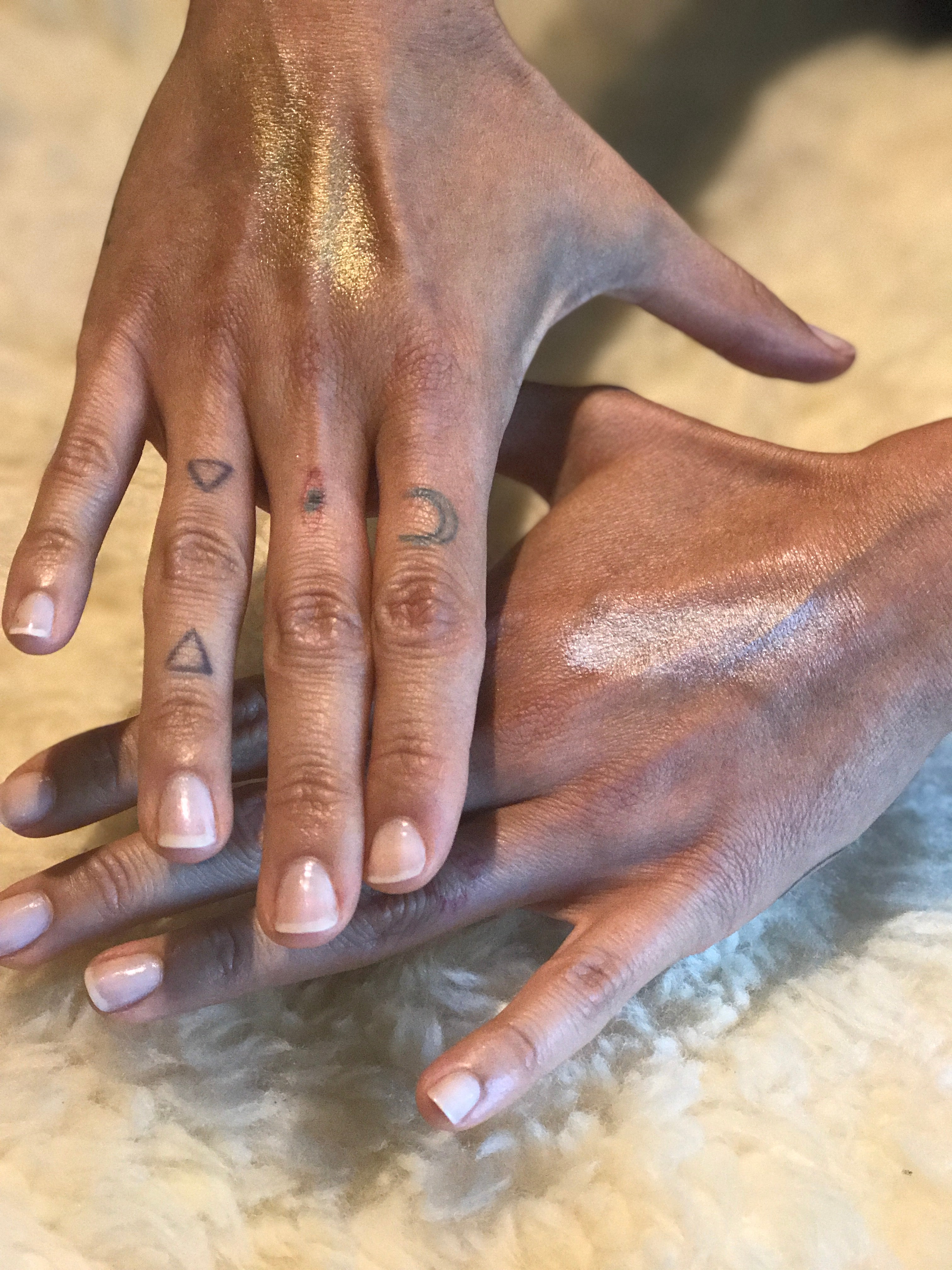 Glow and Beam on hands